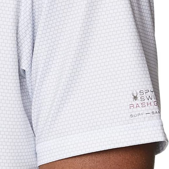 Spyder Men's Short Sleeve Rash guard Shirt White Medium NWT/NEW - Picture 3 of 7